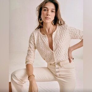 Sezane Cream Women's Cardigan